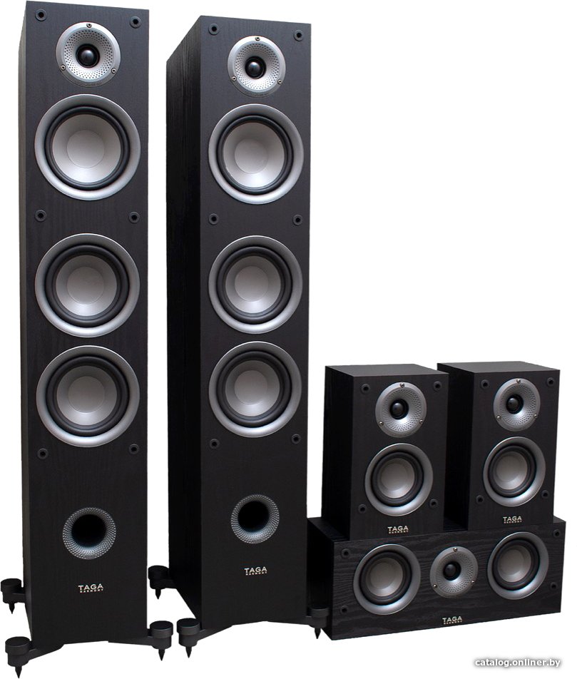 Комплект акустики Taga Harmony TAV 5.0: TAV-507F + C + S (черный)