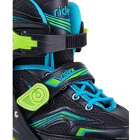 Роликовые коньки Ridex Remi (р. 31-34, черный/зеленый/голубой)