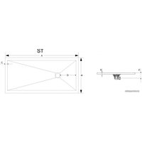 Душевой поддон RGW ST-0168G 160х80