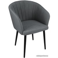 Стул Трия Верона Т6 (черный муар/велюр D016 темно-серый)