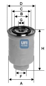 

Топливный фильтр UFI 2445200