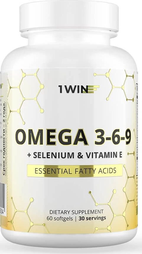 

БАД 1WIN Omega 3-6-9 с селеном и витамином Е (60 капсул)
