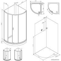 Душевая кабина AM.PM X-Joy W88C-301-090GG 90x90