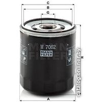 Масляный фильтр MANN-filter W7062