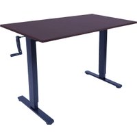 Стол ErgoSmart Manual Desk Light 1200x650x18 мм (дуб темно-коричневый/черный)