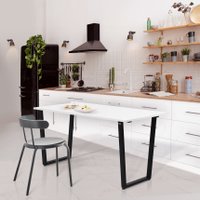 Обеденная группа Millwood Уэльс Л18 130x80х75 (белый/металл черный)