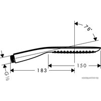 Душевая лейка Hansgrohe PuraVida 120 1jet [28558000]