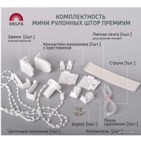 Мини рулонные шторы Delfa Сантайм Венеция Термо-Блэкаут СРШ-01МП 79503 62x170 (мятный)