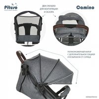 Коляска прогулочная «книга» Pituso Camino (темно-серый)