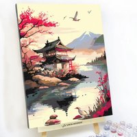 Картина по номерам Red Panda Японская речка p55093