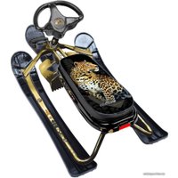 Снегокат Nika СНК/Л2 (леопард/золотистый каркас)