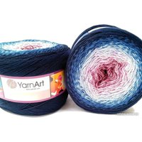 Пряжа для вязания Yarnart Flowers 273 250 г 1000 м (синий; голубой; белый; розовый)