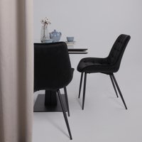 Кухонный стол Lepremo AV 2119 МДФ+керамика раздвижной 1200-1800x800 (белый глянцевый Carla Larkin/черный)