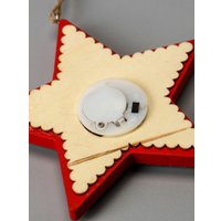 Елочная игрушка Luazon Lighting Красная звезда с Дедом Морозом 6117363