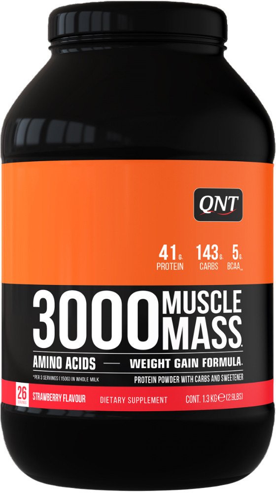 

Гейнер QNT 3000 MuscleMass (1.3 кг, клубника)