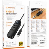 USB-хаб Borofone DH6 USB Type-C (3 x USB 2.0, 0.2 м)