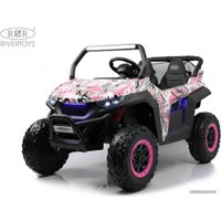 Электромобиль RiverToys T777TT 4WD (розовый камуфляж)