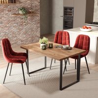 Кухонный стол Mio Tesoro Tako 36 120x66 (дуб крафт золотой/черный)