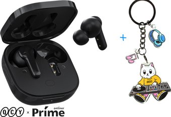 QCY T13 (черный) + брендированный брелок QCY