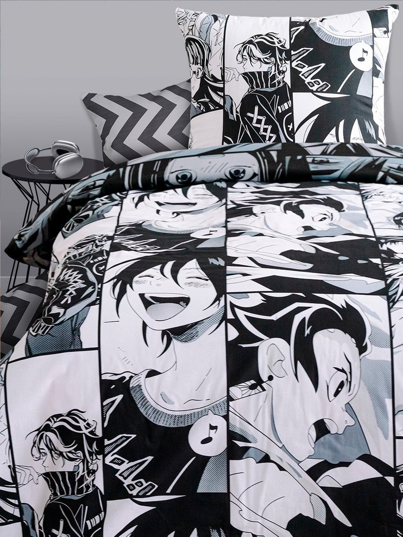 

1.5-спальный комплект постельного белья Твой Стиль Тинейджер 150 70x70 10258/1 322427 (поплин)