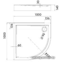 Душевой поддон Iregio LDBR2165 100х100