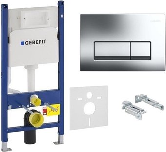 Инсталляция для унитаза Geberit Duofix [458.126.00.1] + клавиша Delta51 [115.105.21.1]