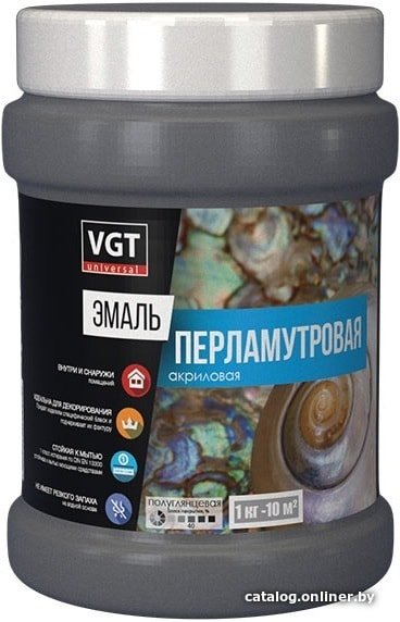 Эмаль VGT ВД-АК-1179 универсальная перламутровая (золото, 0.23 кг)