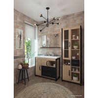  Eva Gold Зеркало Fernanda 100 (дуб золотой/черный)