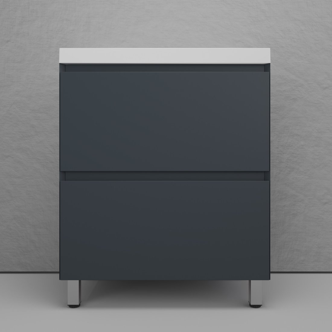 Symbolite Тумба под умывальник Манхэттен 70 Plus 2 ящика (графит)