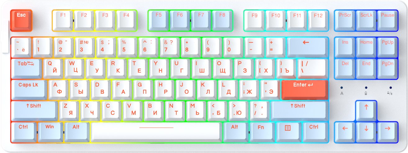 

Клавиатура Dareu A87X (Dareu Blue Sky V3, белый/синий)