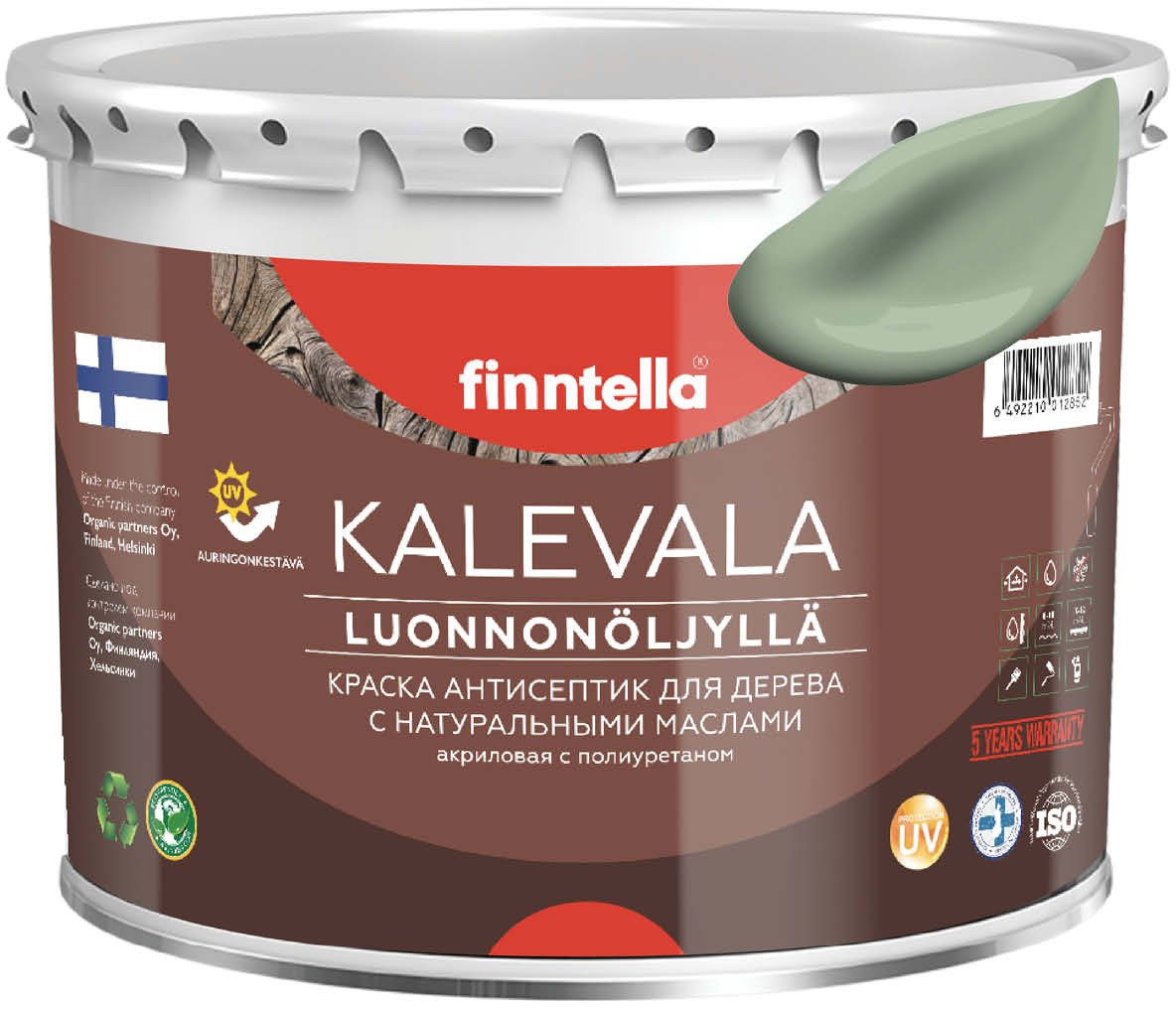 

Краска Finntella Kalevala Pastellivihrea F-13-1-3-FL042 2.7 л (зеленый)