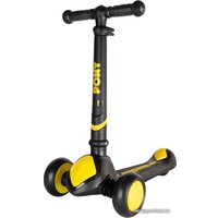 Трехколесный самокат Tech Team Pony 2022 (черный/желтый)