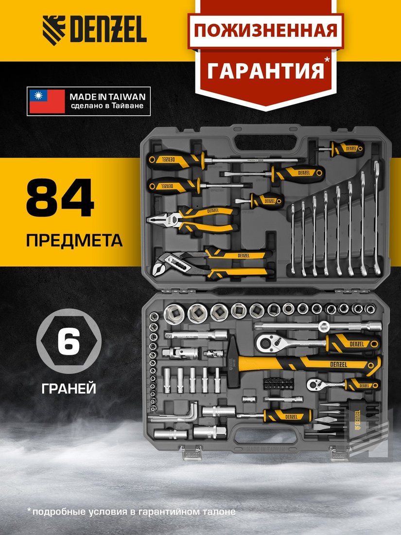 

Набор домашнего мастера Denzel 15802 (84 предмета)