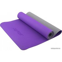 Коврик Starfit FM-201 TPE (5 мм, фиолетовый/серый)