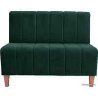 Диван Brioli Руди полоса двухместный (микровелюр, В63 бирюзовый)