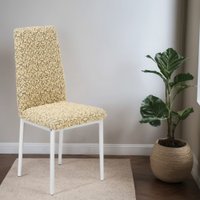 Чехол для стула Mio Tesoro Жаккард Люкс для стула 1858/543 (бежевый, без оборки)