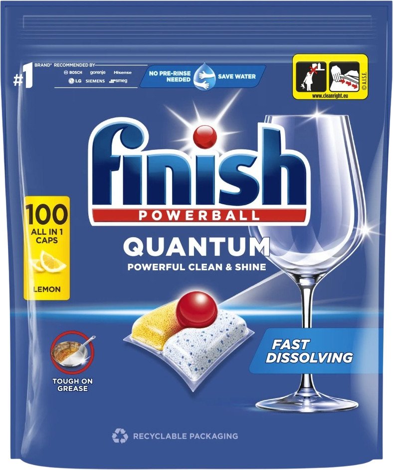Капсулы для посудомоечной машины Finish Quantum Lemon (100 шт)