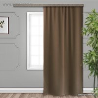 Штора Этель Матовый 1.35x2.6 м (коричневый, 1 шт)