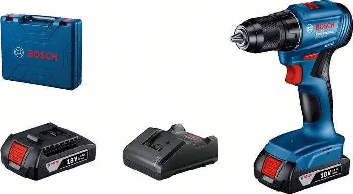 

Дрель-шуруповерт Bosch GSR 185-LI Professional 06019K3080 (с 2-мя АКБ, кейс)