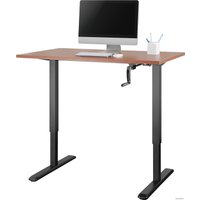 Стол для работы стоя ErgoSmart Manual Desk Special 1380x800x18 мм (альпийский белый/черный)