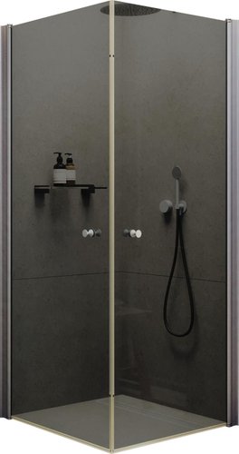 Душевой уголок MaybahGlass MGY-1300-5 (графитовое стекло/хром матовый)