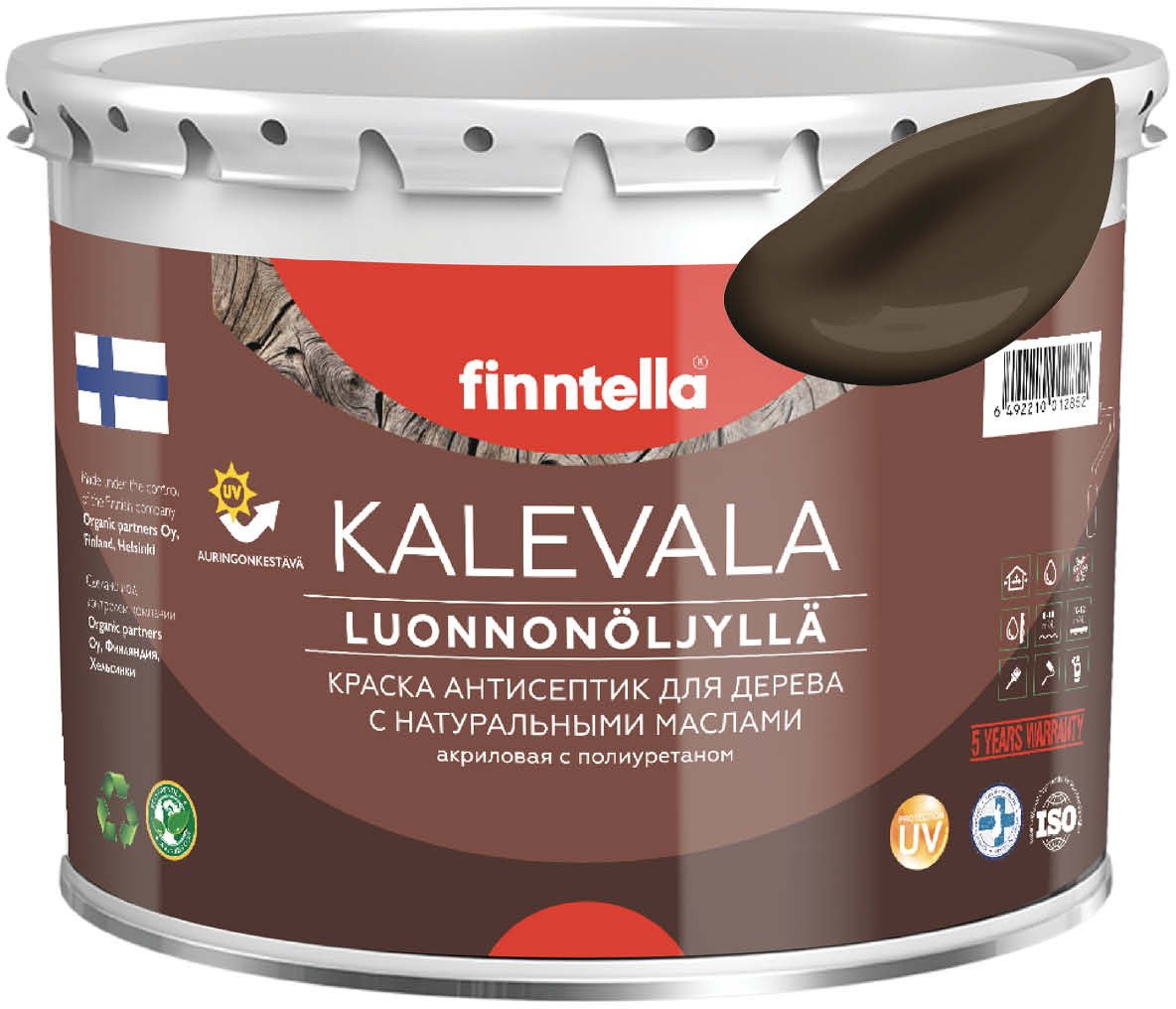 

Краска Finntella Kalevala Suklaa F-13-1-3-FL072 2.7 л (коричневый)