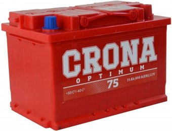 Автомобильный аккумулятор Crona 6СТ-75 Евро (75 А·ч)