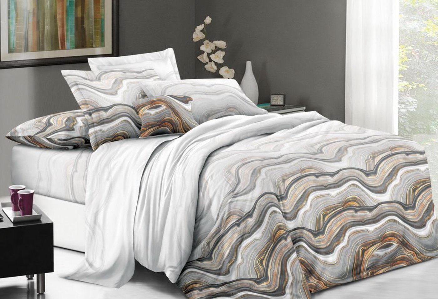 

Постельное белье Бояртекс № 1442 (L) 2сп с европростыней (бязь)