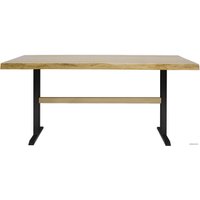 Кухонный стол Buro7 Двутавр 180 (с обзолом, дуб натуральный/черный)