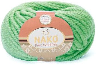 Пряжа для вязания Nako Pure wool plus 2271 100 г 30 м (зеленый)