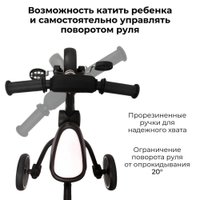 Беговел-велосипед Bubago Flint BG-FPY-109-10 с ручкой (черный/белый)