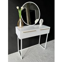 Консольный стол Shtabe Gross 6111 (RAL 9003/белый/белый/ручка золото)