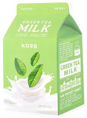 Маска для лица тканевая Green Tea Milk One-Pack (21 г)