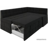 Угловой диван Мебель-АРС Атлантис правый 212x84x135 (велюр черный НВ-178 17)